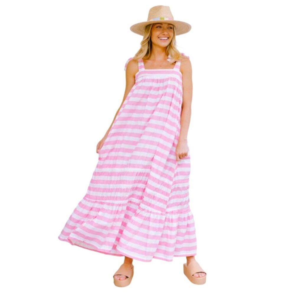Sunshine Tienda Duval Stripe Florence Dress Size Medium NWT